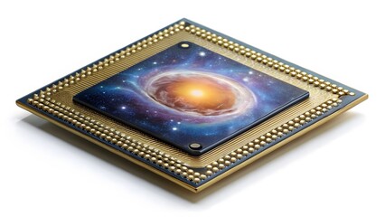 Microchip with Galaxy Design