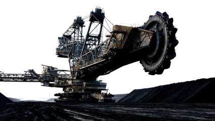 Gigantic Bucket-Wheel Excavator in a Coal Mine