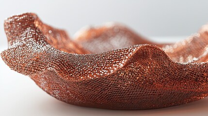 Elegant Copper Bowl with Fluid Shape and Soft Textures Captured in Natural Light for Home Decor and Design Inspiration