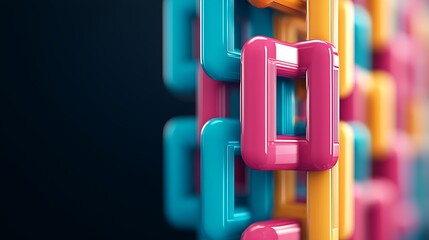 Fototapeta premium Vibrant abstract design elements digital artwork graphic art studio environment close-up view creativity concept