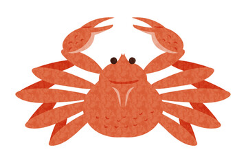 手描き風の蟹のイラスト