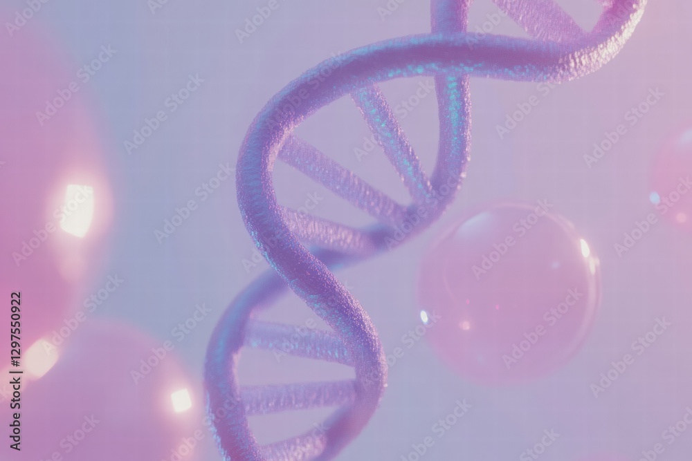 Aufkleber glowing dna helix representing advanced genetic research in a futuristic scientific environment. gen