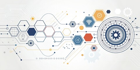 Fototapeta premium Circuit Board Futuristic Technology Background Wallpaper abstract vector background