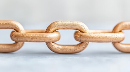 Obraz premium Metal chain link close-up studio setting product photography minimalist background macro view industrial concept