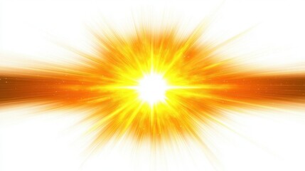 Obraz premium A bright explosion of light radiates outward, creating a striking visual effect with vibrant yellow and orange hues.