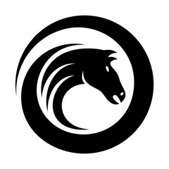 Horse Head Vector Logo Design Template