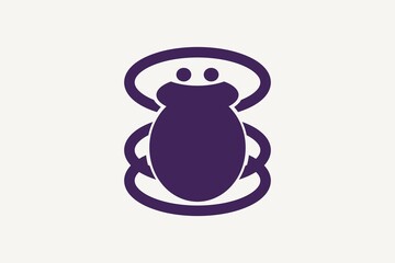 Vector illustration of a baby monster insect 