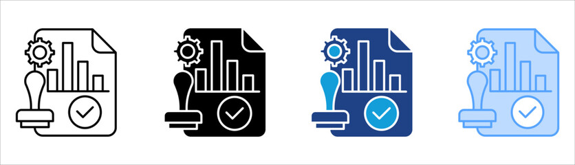 Compliance Document Icon Set Multiple Style Collection