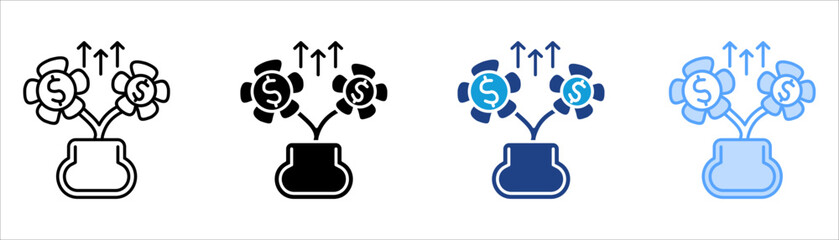 Investment Icon Set Multiple Style Collection