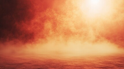 Fototapeta premium Orange And Red Smoky Background With Dramatic Lighting