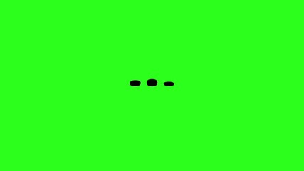 Text messaging dots animation on a green background