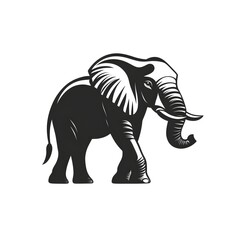 Fototapeta premium Striking elephant silhouette illustration perfect for artistic and design projects