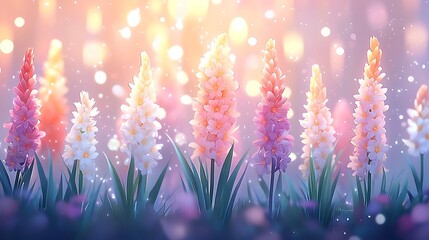 Vibrant flora blooms in nature's embrace enchanted garden floral photography magical atmosphere