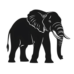 Obraz premium Stunning art featuring a bold elephant silhouette capturing the essence of wildlife