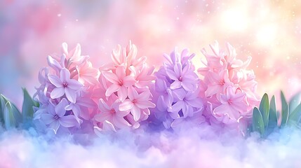 Fototapeta premium Nature's delight blooming flora and colorful flowers in a serene environment