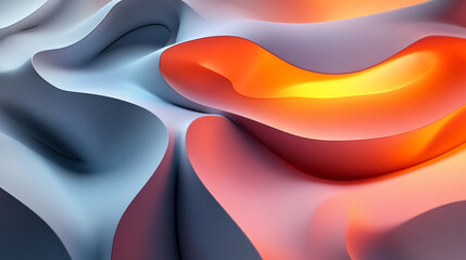 A computer generated image of a wave with a yellow light in the middle