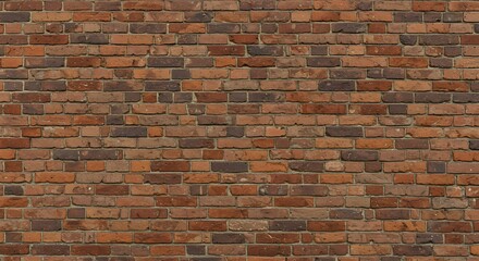 Naklejka premium Close-Up Textured Red And Brown Brick Wall Pattern Design