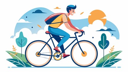 This image conveys a sense of independence, freedom, and the simple joy of cycling.