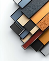 A vibrant collection of textured surface samples showcasing various colors and materials for design inspiration.