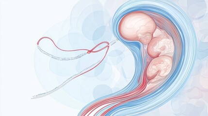 The growth and development of a healthy baby while in the womb of a pregnant mother, the concept of a graph for diagnosing a fetus with ultrasound medical importance
