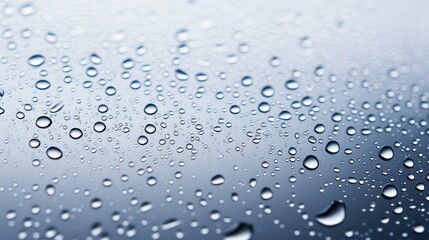 Close-up of water droplets on a glass surface, creating a blurred background effect