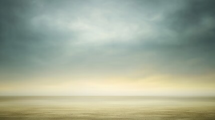 Vast Desert Landscape Under a Hazy Sky