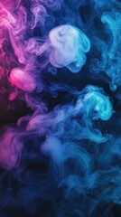 Obraz premium Abstract Blue and Pink Smoke Art Vapor Background