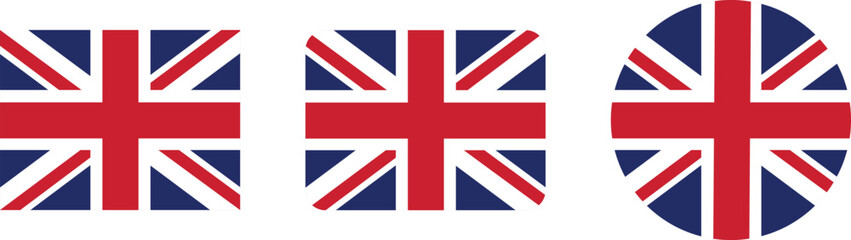 British Flag Design Variations for Graphic Use
