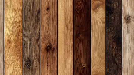 Naklejka premium Rustic Wood Texture Background Diverse Shades of Oak
