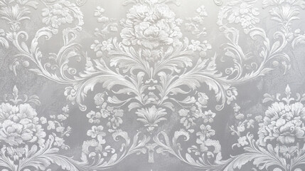 White floral patterns on textiles