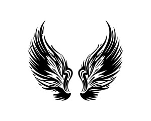 Illustration of an elegant image of wings as a symbol of an angel