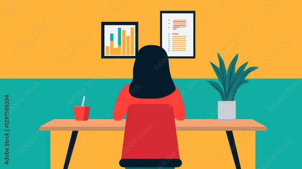 Poster communication negotiation concept. animated data visualization of negotiation analytics in a profess