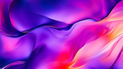 Obraz premium Vibrant abstract waves of purple and pink hues flowing smoothly across the canvas