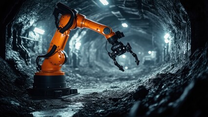 Robotic Arm in Dark Mine Tunnel: Automation and Mining Technology