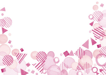 水彩風　春色ポップなフレーム3