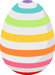 Colorful Cute Easter Egg Illustration