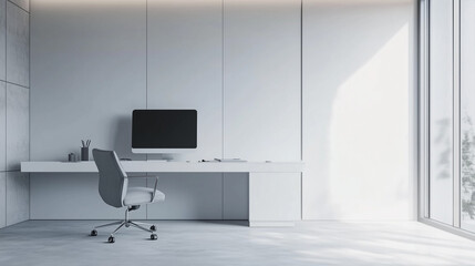 Modern graphic design studio corner showcasing clean, minimalist aesthetics and creative workspace design.