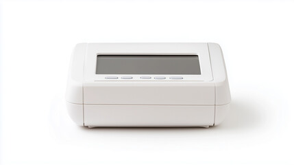 Fototapeta premium Modern Thermostat Device: Sleek, modern thermostat device showcases a minimalist design with an interactive display, and controls, representing home climate management.