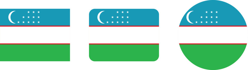 Tajikistan Flag Variations in Different Shapes