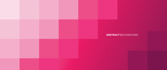 Abstract arranged checkered pattern background. Gradation of pink color from dark to light.	