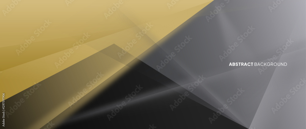 Poster modern gold and gray abstract background with stripe pattern. minimal color gradient. web banner, wa