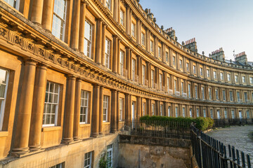 Old Roman architecture in Bath. England