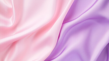 Ethereal Silk: Captivating interplay of light and shadow dances upon the delicate folds of pastel pink and lavender silk, weaving a tapestry of softness and opulence