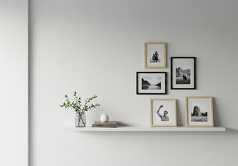 Modern Living Room with Framed Photography and Minimalist Furniture