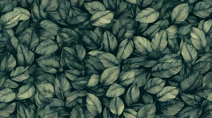 Lush tropical foliage seamless pattern with deep green leaves and verdant vegetation in a natural background