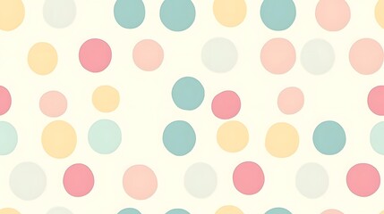 Retro Pastel Polka Dot Seamless Pattern for Soft and Playful Designs