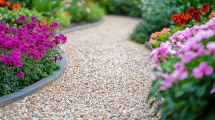 Calming Gravel Pathway in Natural Outdoor Setting