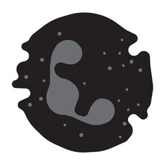 neutrophil degranulating glyph icon