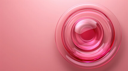 Hydrating skincare gel drop on pastel background