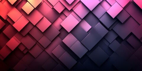 Obraz premium Abstract geometric background with overlapping squares and color gradient